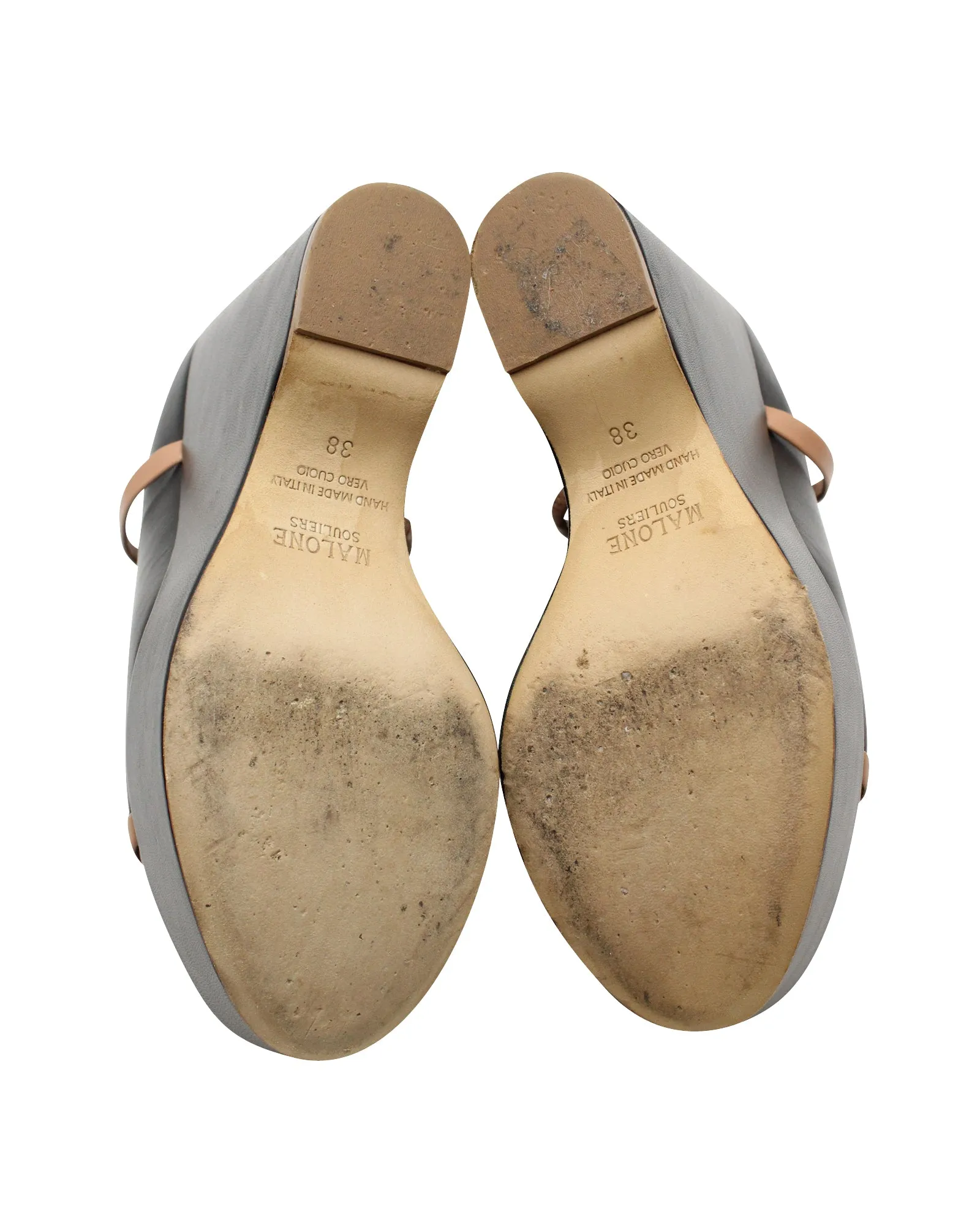 Malone Souliers Norah Wedge Sandals in Black Leather
