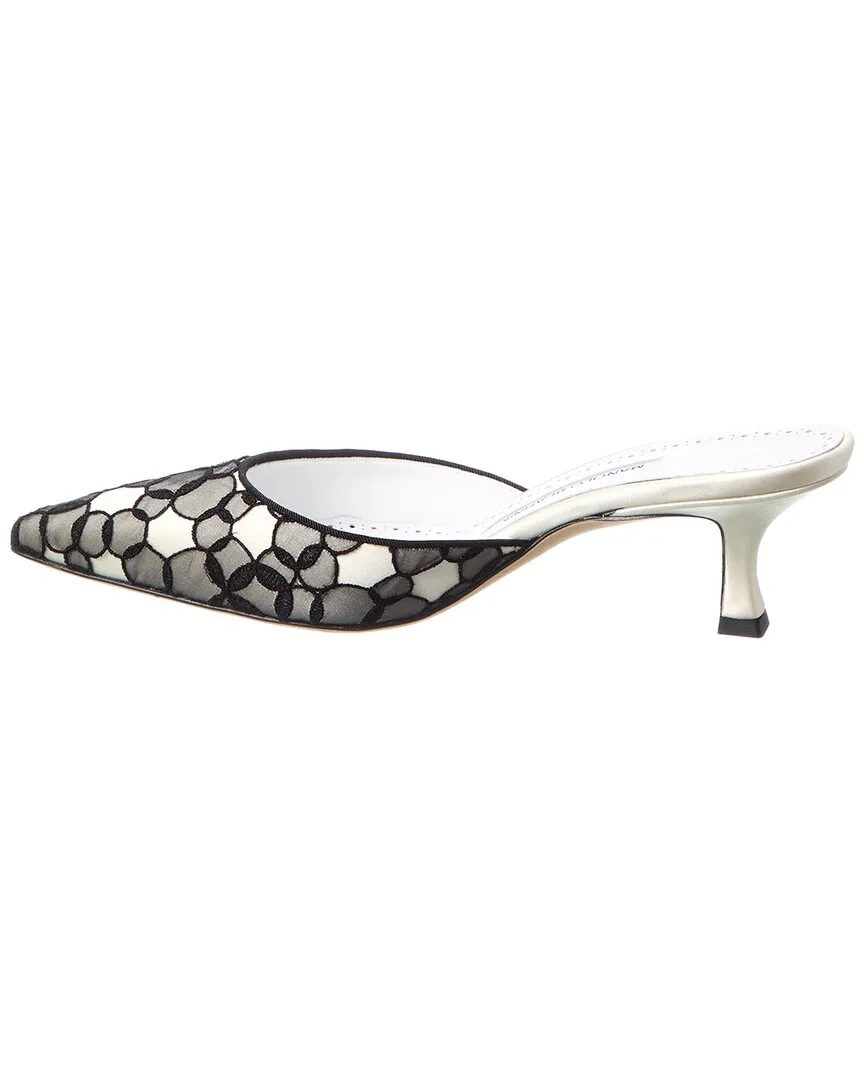 Manolo Blahnik Carolyne 70 Satin Mule