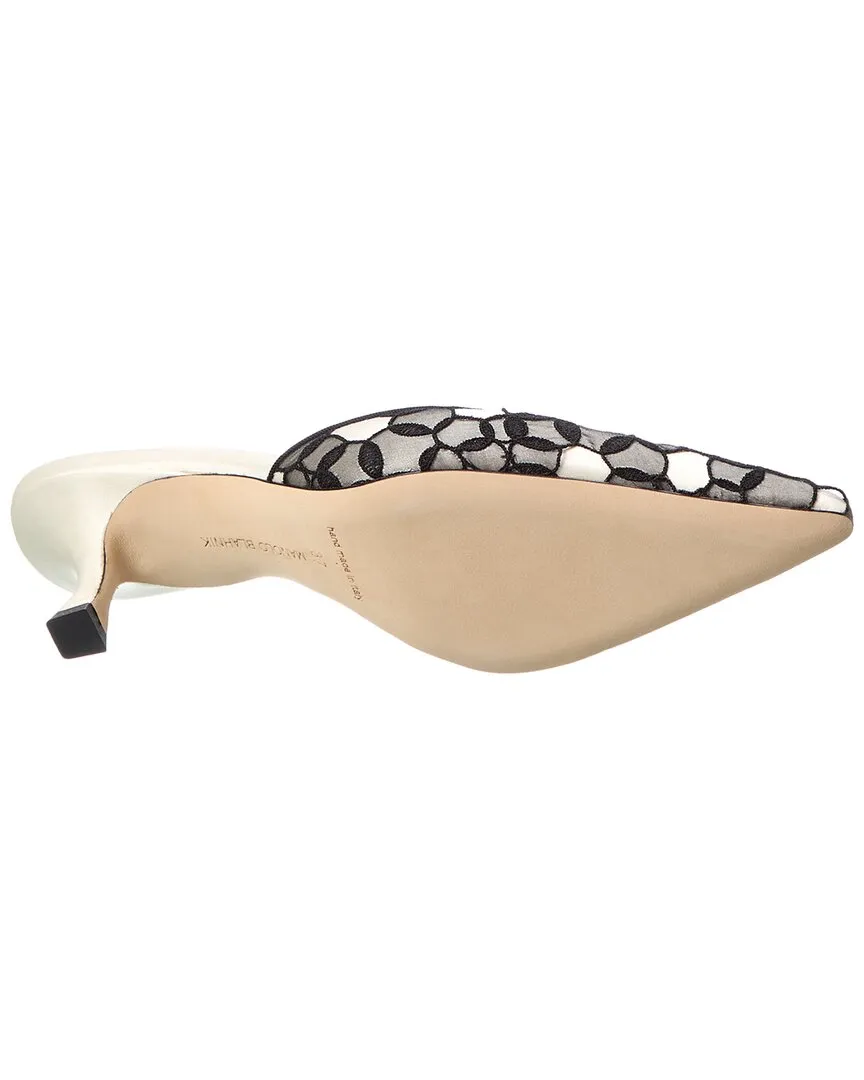Manolo Blahnik Carolyne 70 Satin Mule
