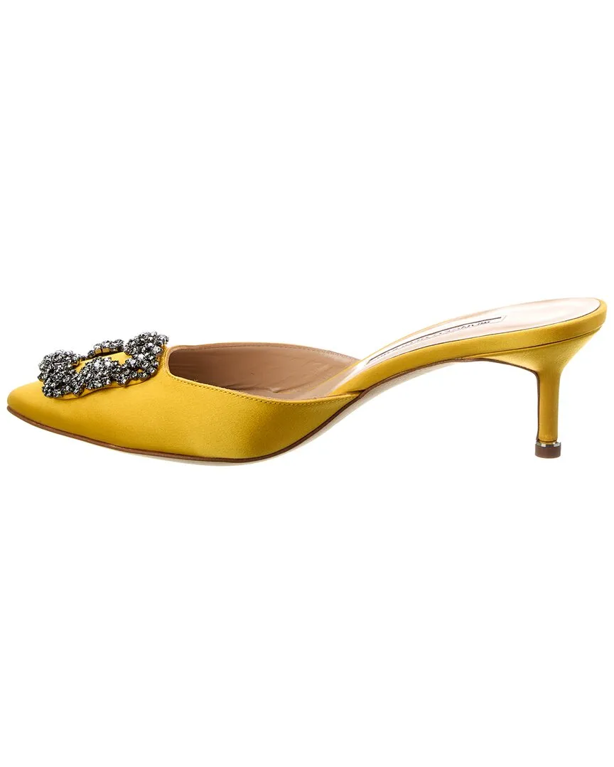 Manolo Blahnik Hangisimu 50 Satin Mule
