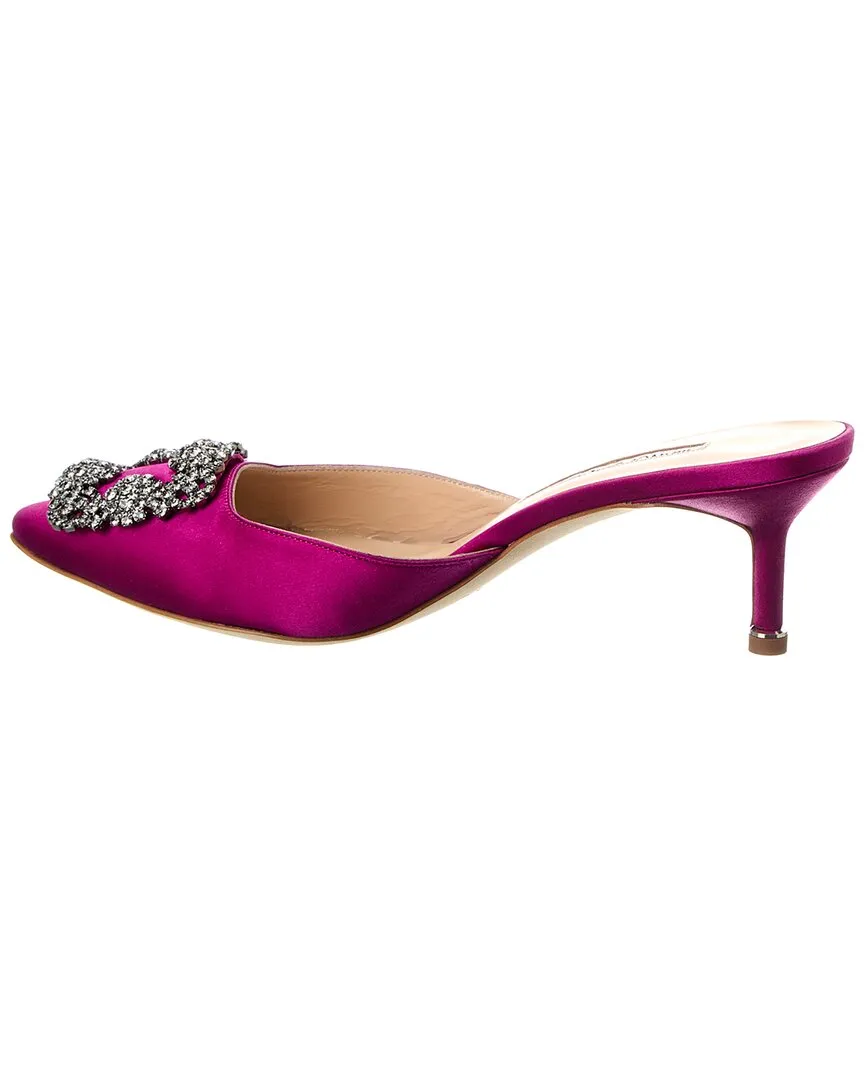 Manolo Blahnik Hangisimu 50 Satin Mule