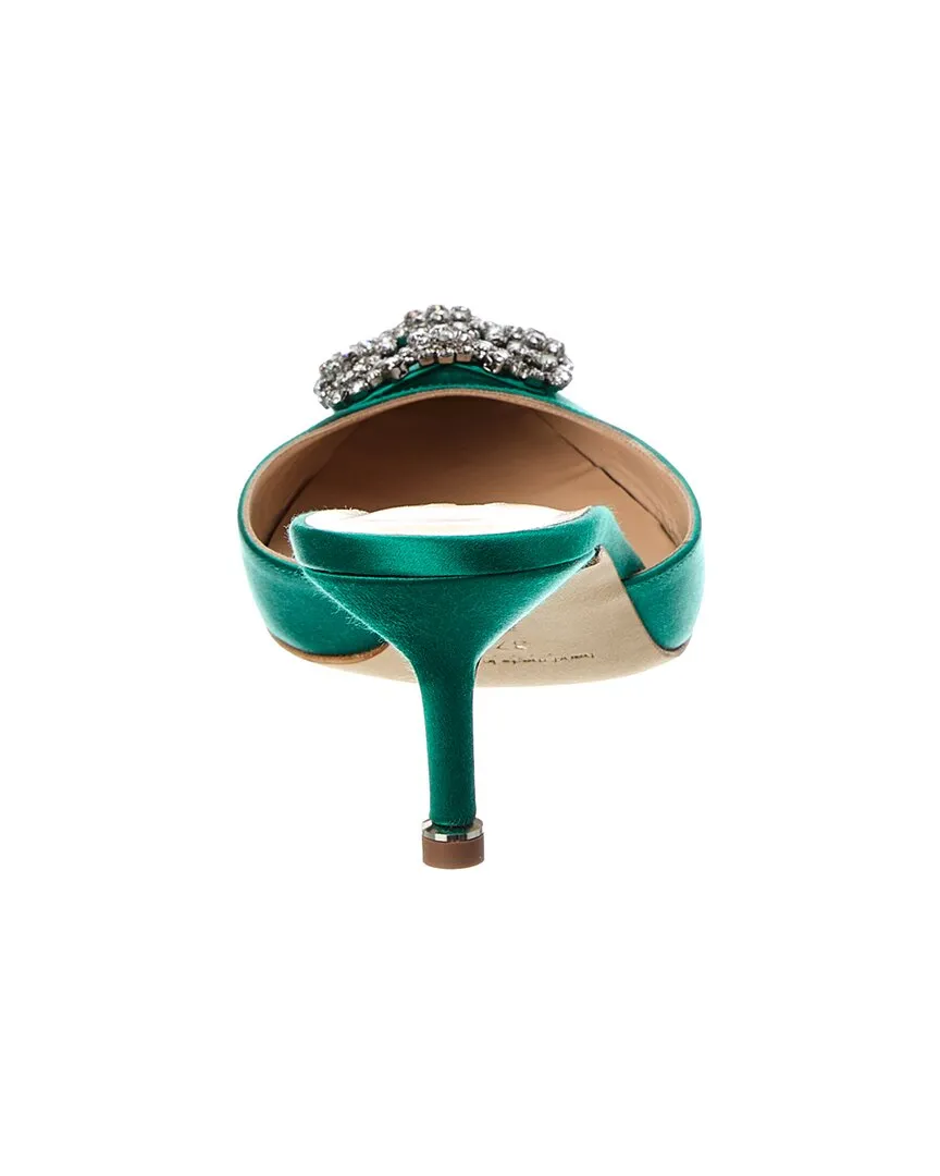Manolo Blahnik Hangisimu 50 Satin Mule