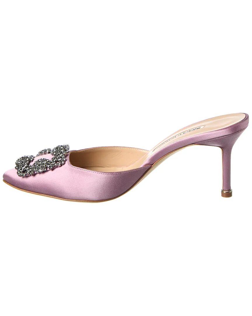 Manolo Blahnik Hangisimu 70 Satin Mule