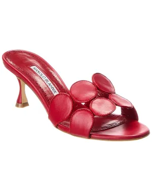 Manolo Blahnik Haribalmu 50 Leather Mule