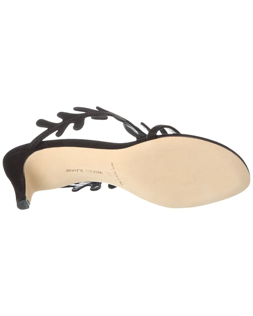 Manolo Blahnik Hidrag 50 Suede Mule