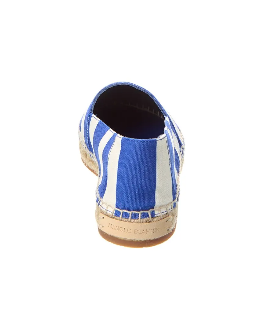 Manolo Blahnik Sombrille Canvas Espadrille