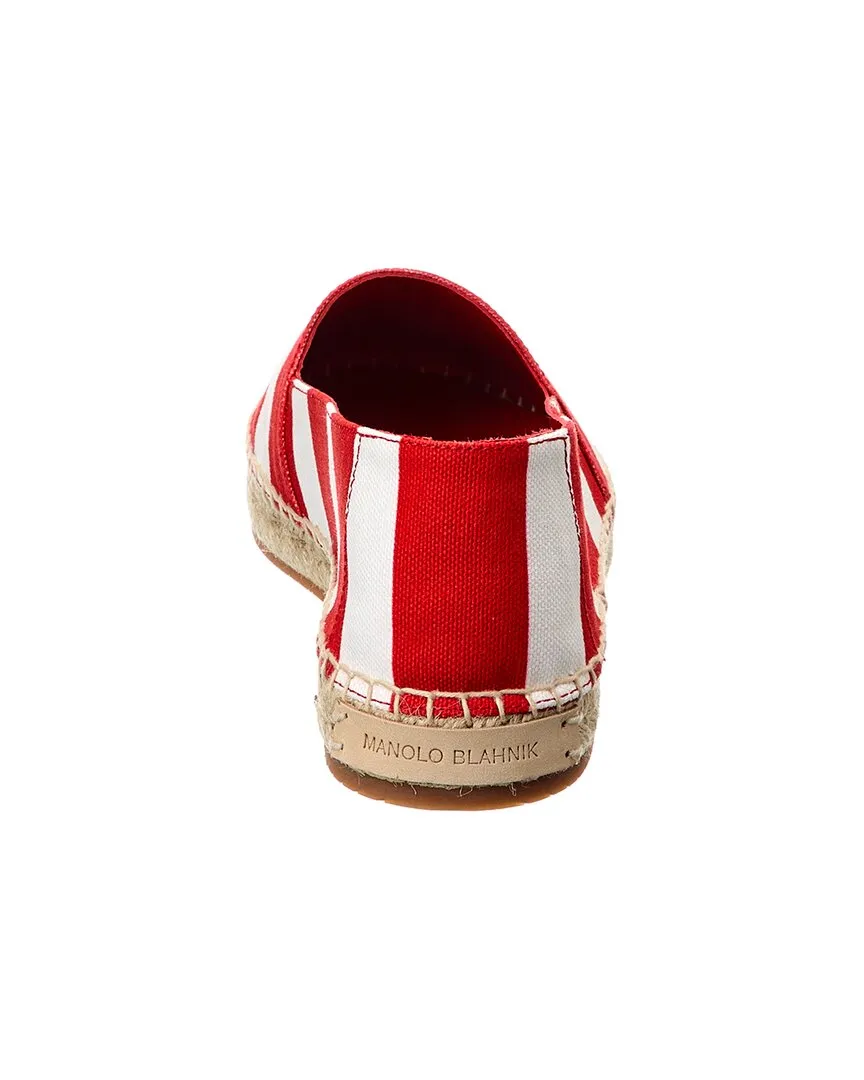 Manolo Blahnik Sombrille Canvas Espadrille