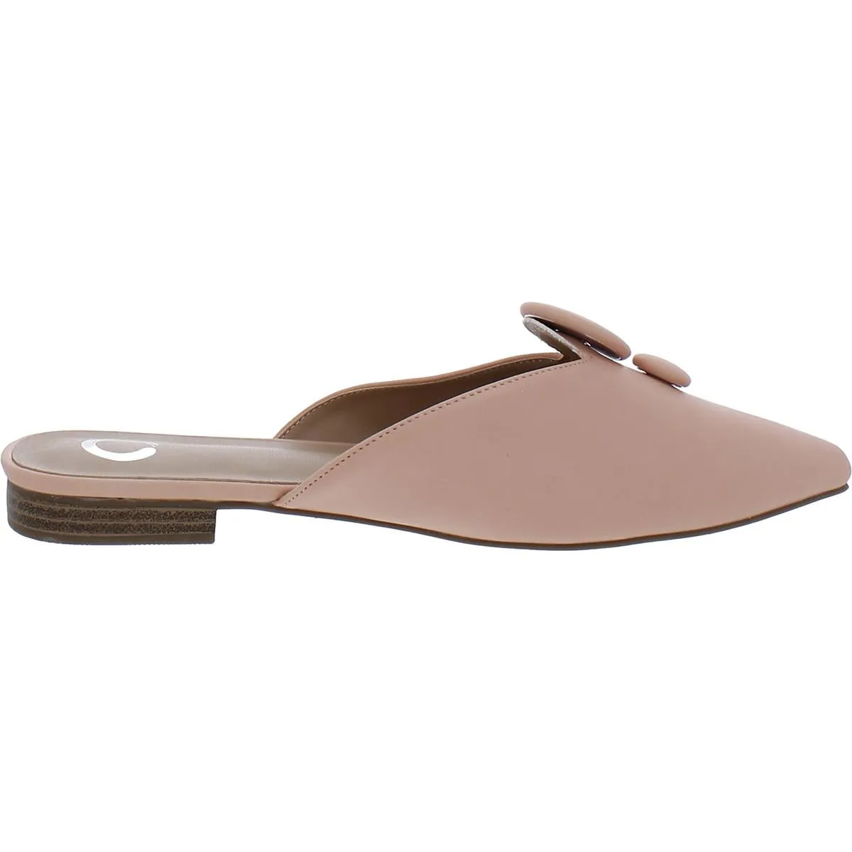 Maorie Womens Leather Slip On Mules