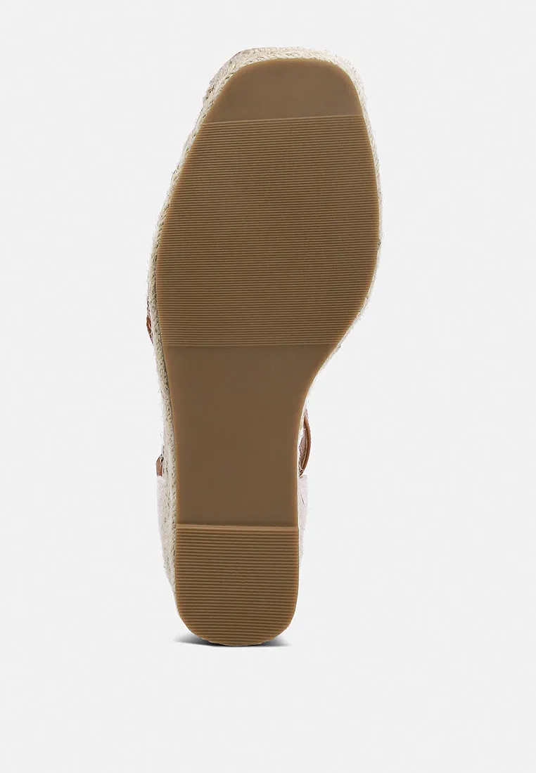 mason pin buckle wedge heel espradilles