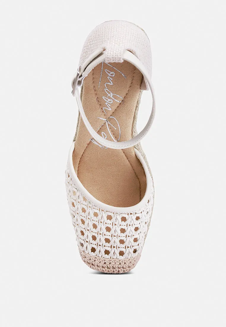 mason pin buckle wedge heel espradilles
