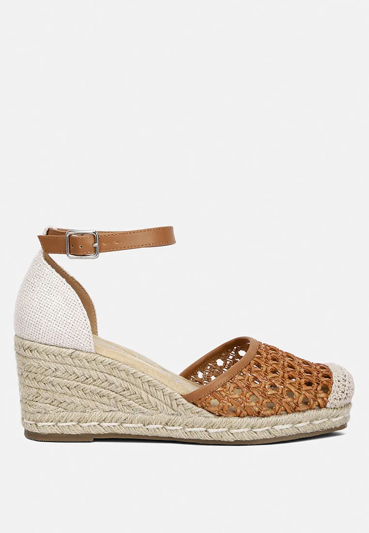 mason pin buckle wedge heel espradilles