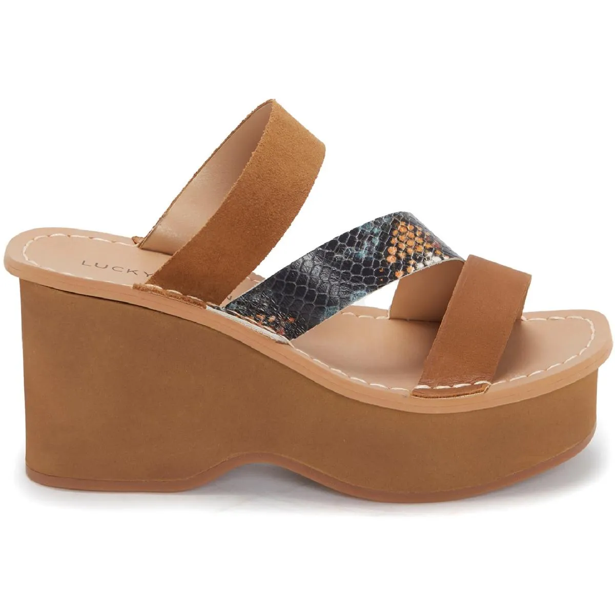 Mimya Womens Leather Open Toe Wedge Sandals
