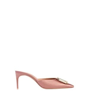 Mona 70 Satin Blush Mules