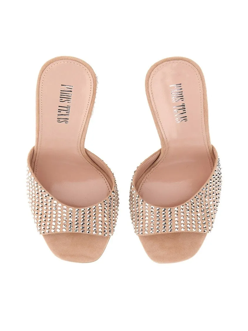 Mule Holly Anja Suede And Crystal Block Heel Mules