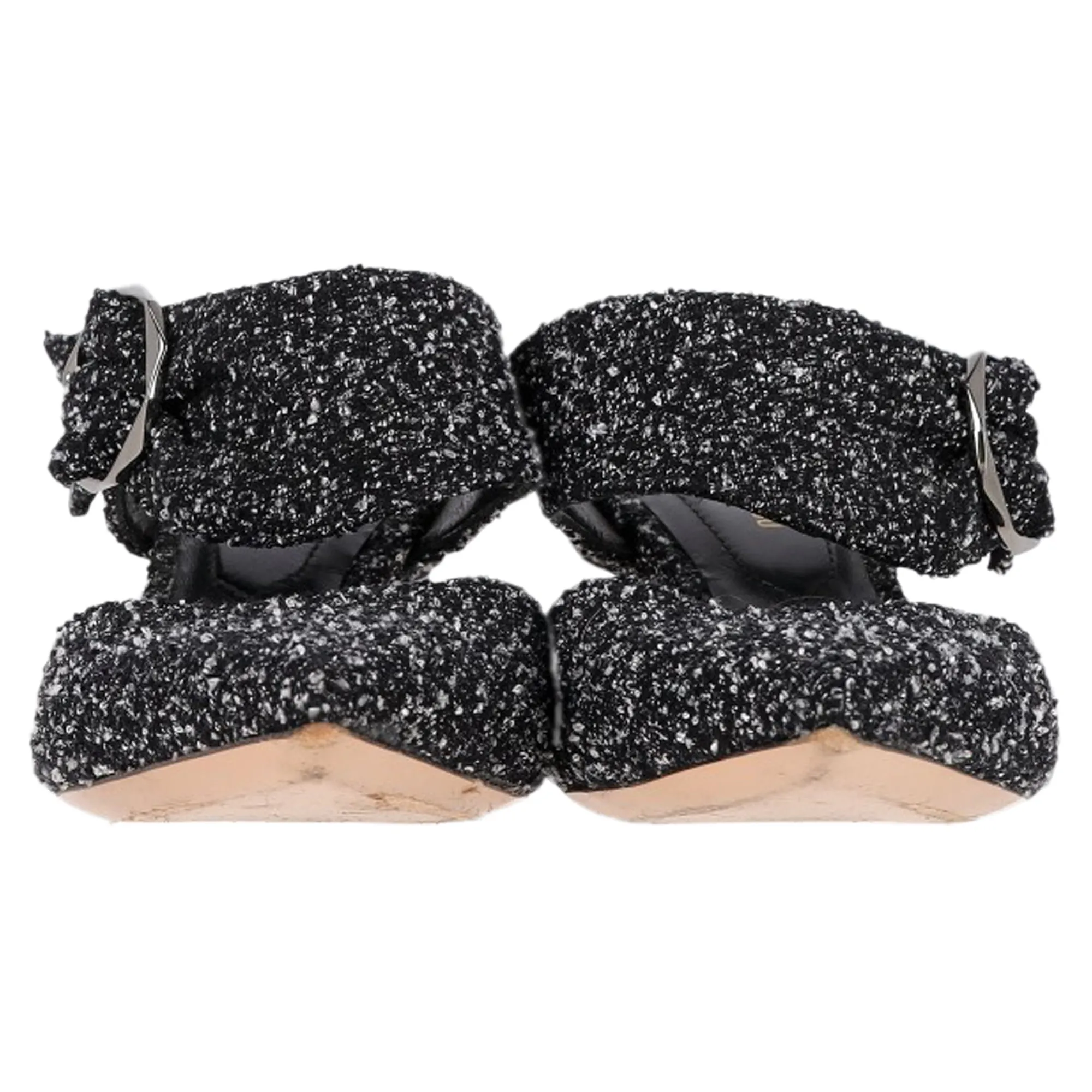 Nicholas Kirkwood Boucl Mules in Black Tweed