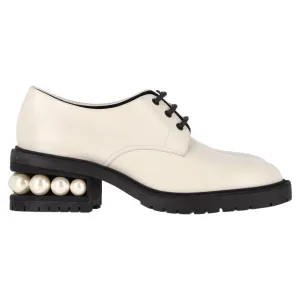 Nicholas Kirkwood Casati Derbys in White Leather