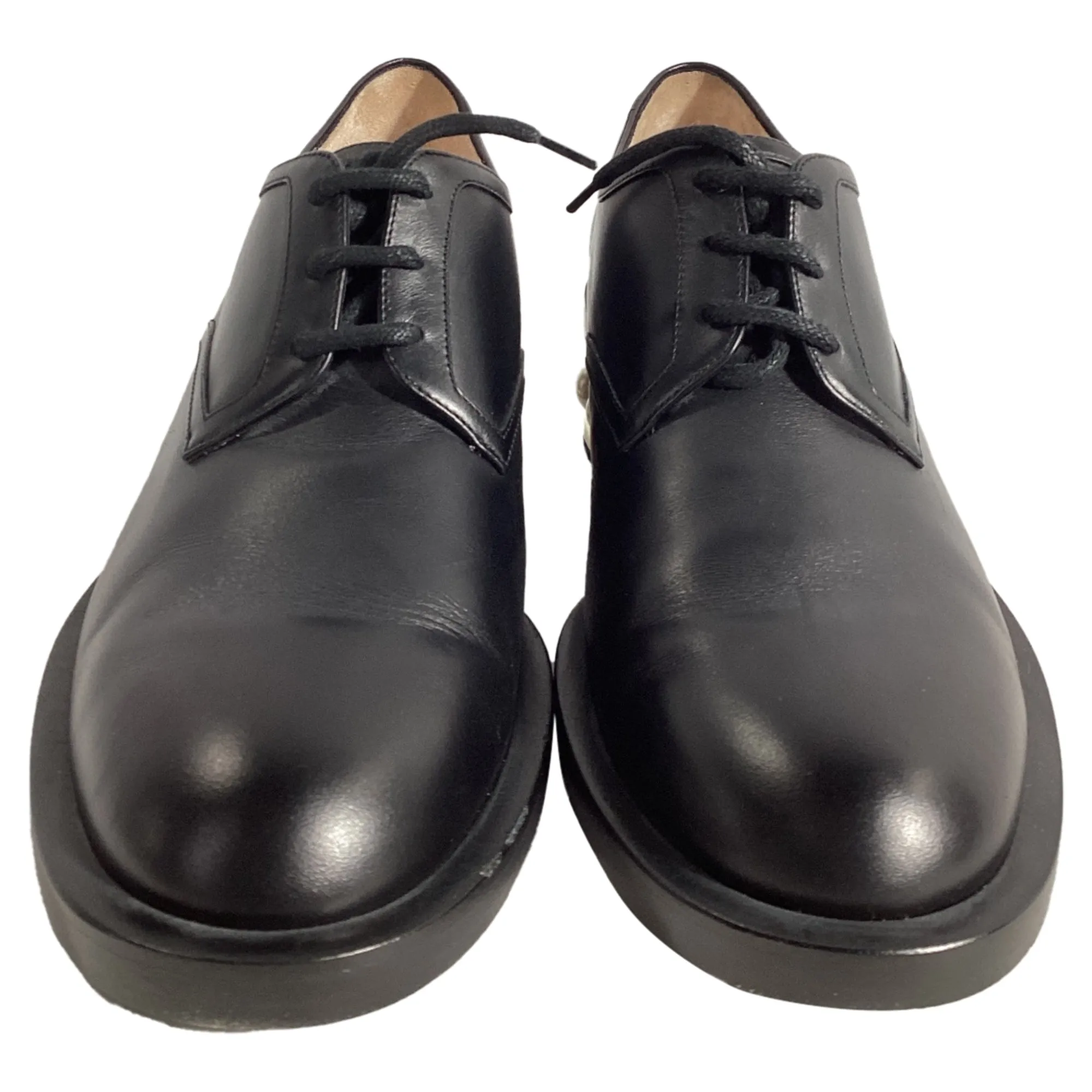Nicholas Kirkwood Casati Pearl Derbys in Black Leather