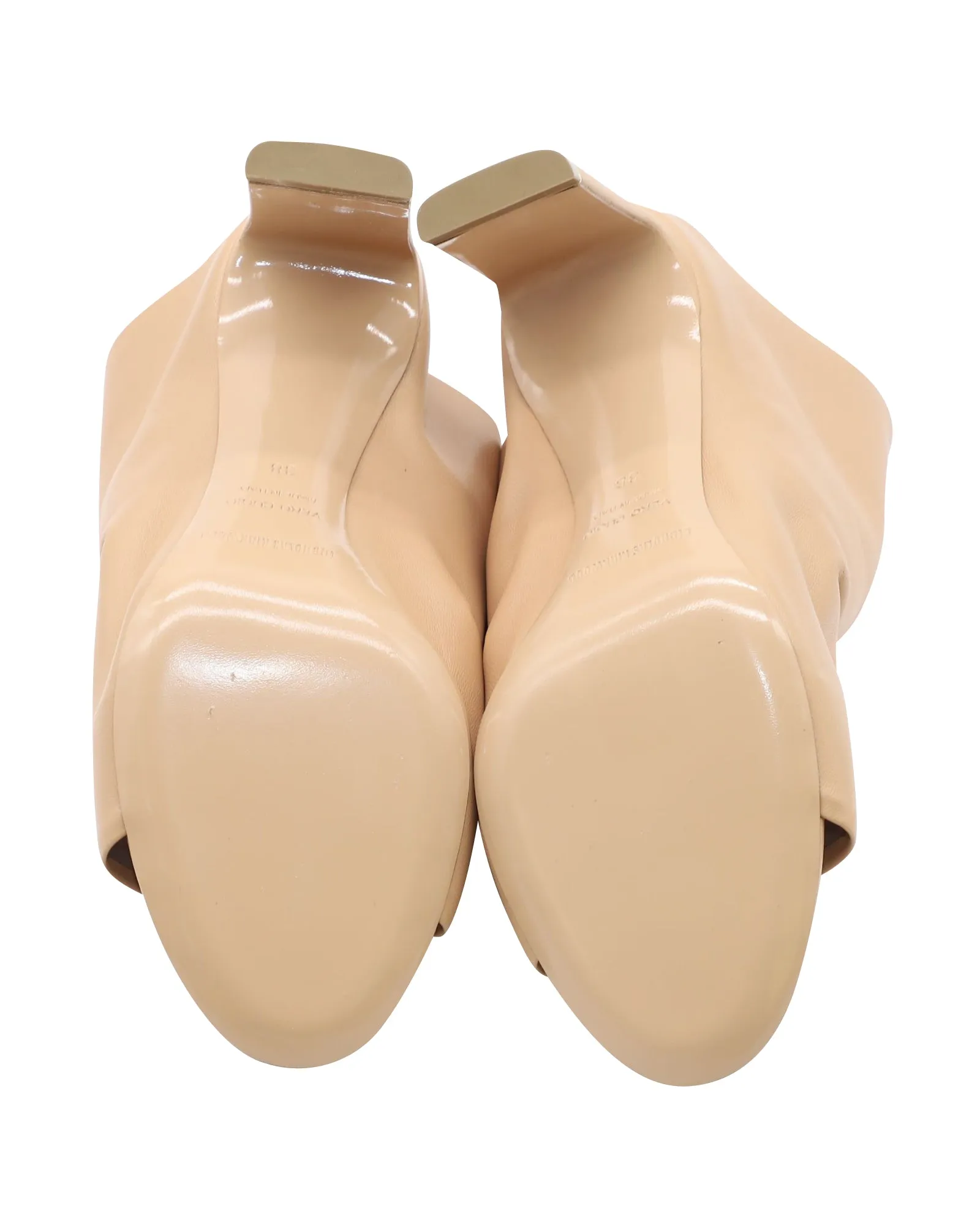 Nicholas Kirkwood D'Arcy Mules in Nude Nappa Leather