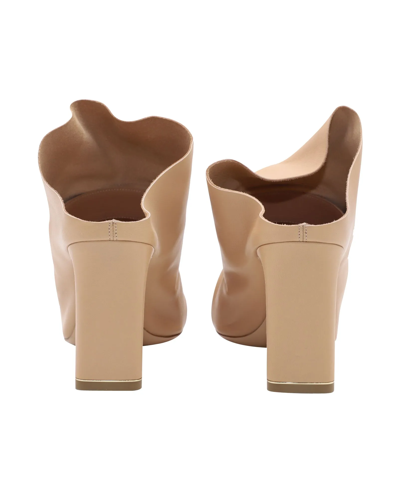 Nicholas Kirkwood D'Arcy Mules in Nude Nappa Leather
