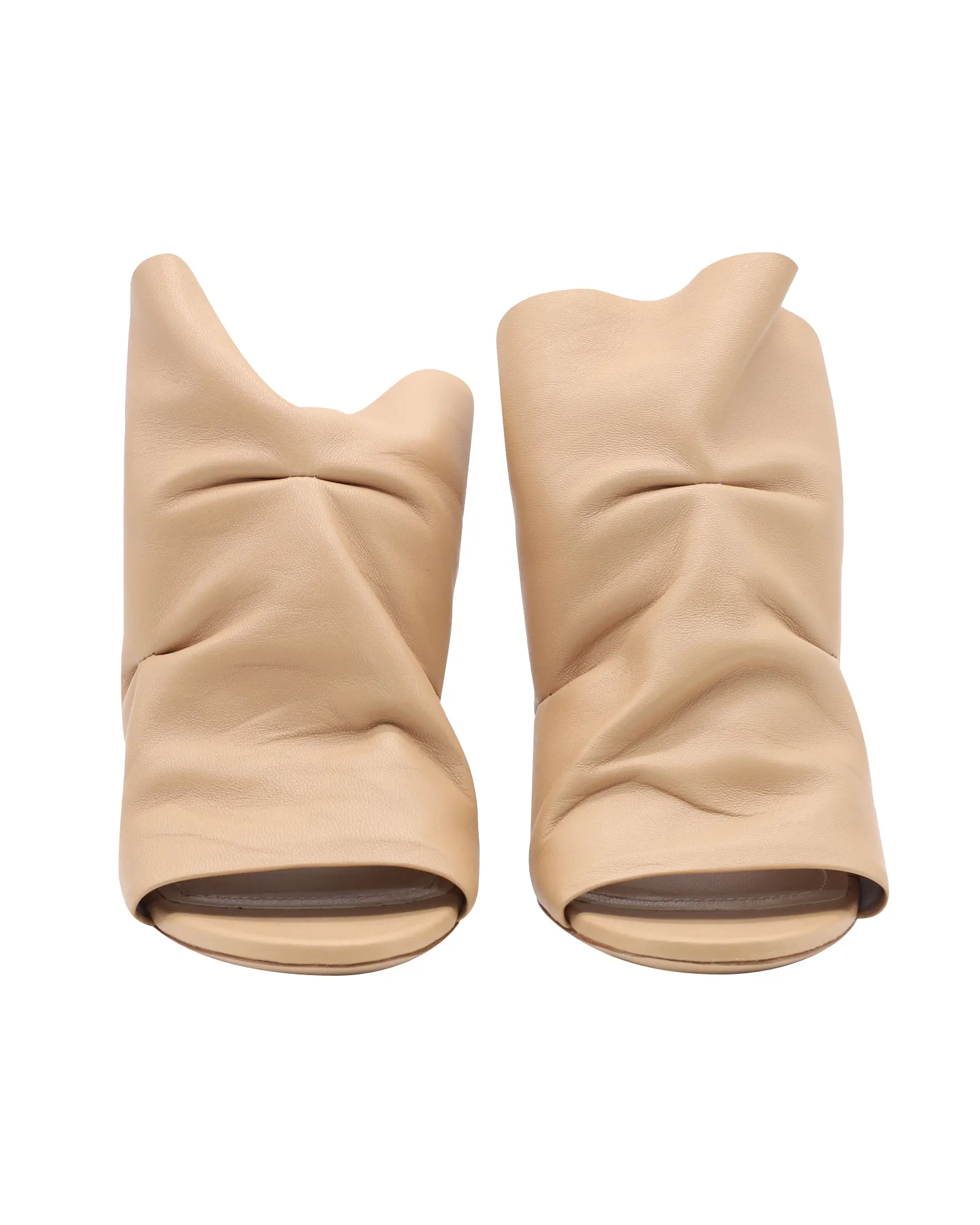 Nicholas Kirkwood D'Arcy Mules in Nude Nappa Leather