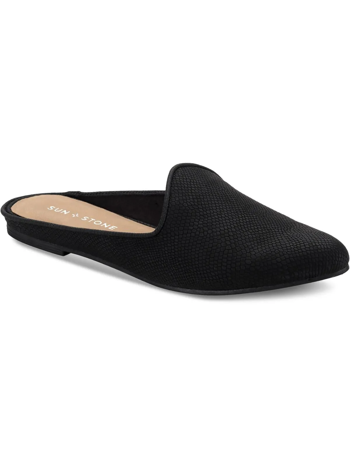 Ninna Womens Faux Leather Padded Insole Mules