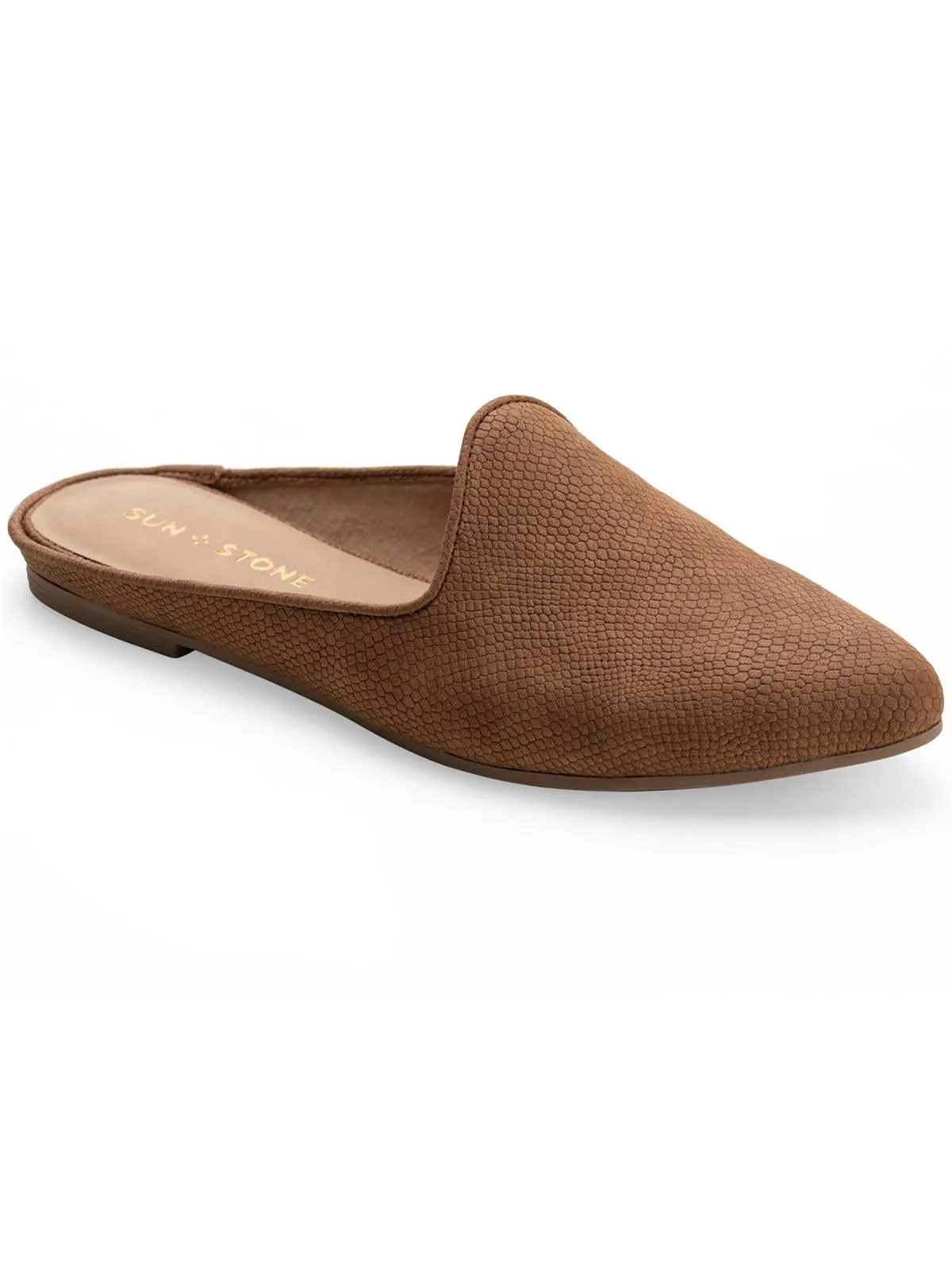 Ninna Womens Faux Leather Padded Insole Mules
