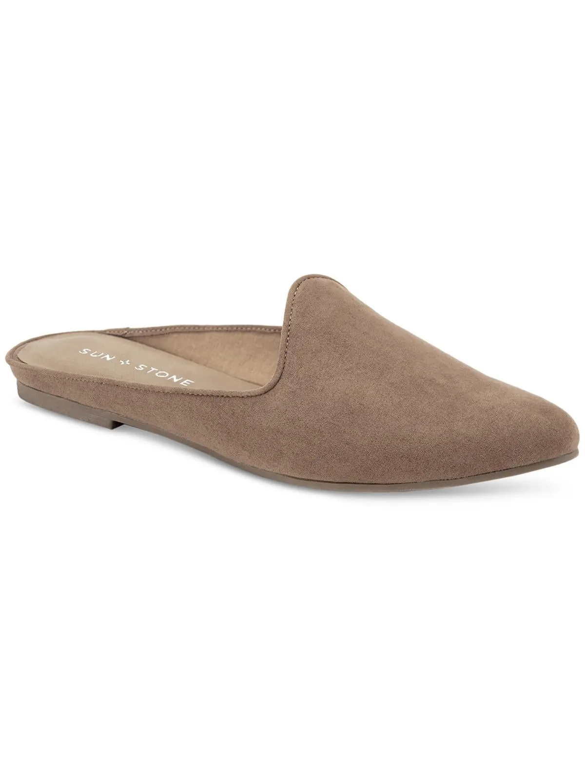 Ninna Womens Faux Leather Padded Insole Mules