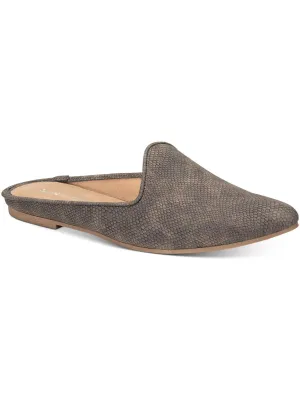 Ninna Womens Faux Leather Padded Insole Mules