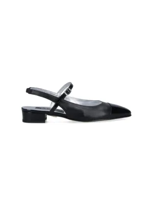 Oceano" Slingback Mules  Black
