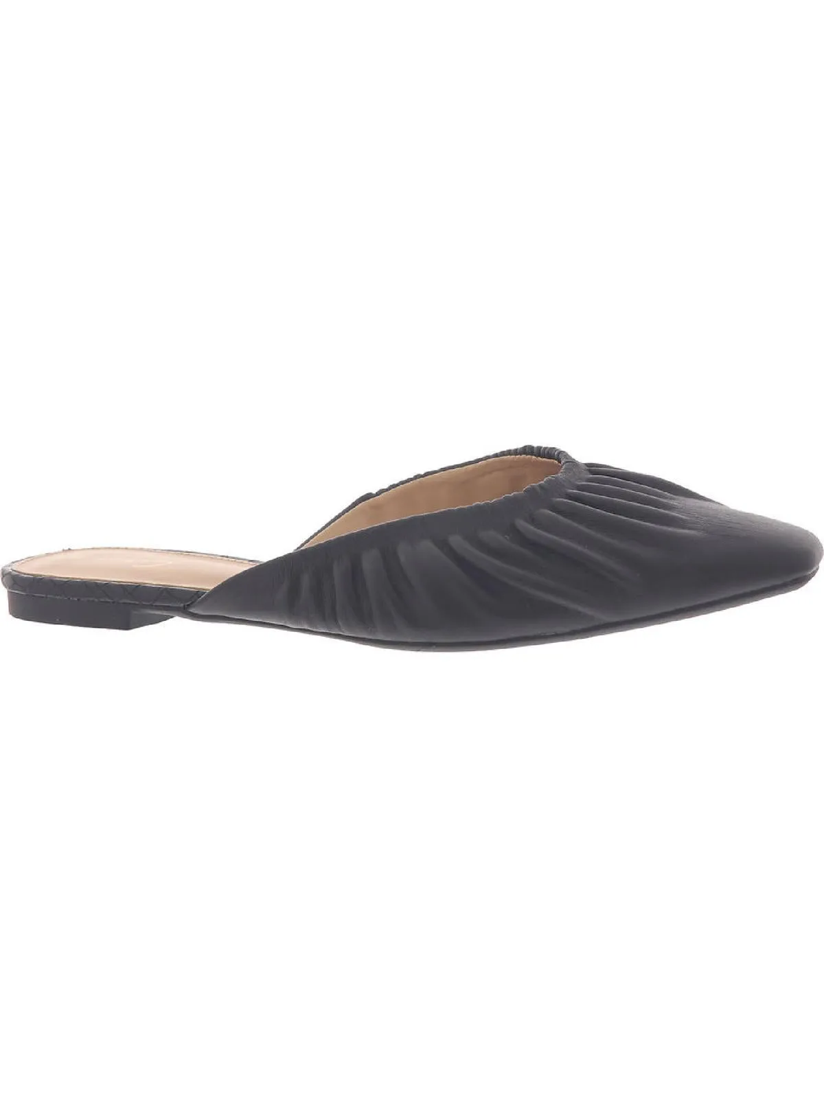 Odena Womens Faux Leather Square Toe Mules
