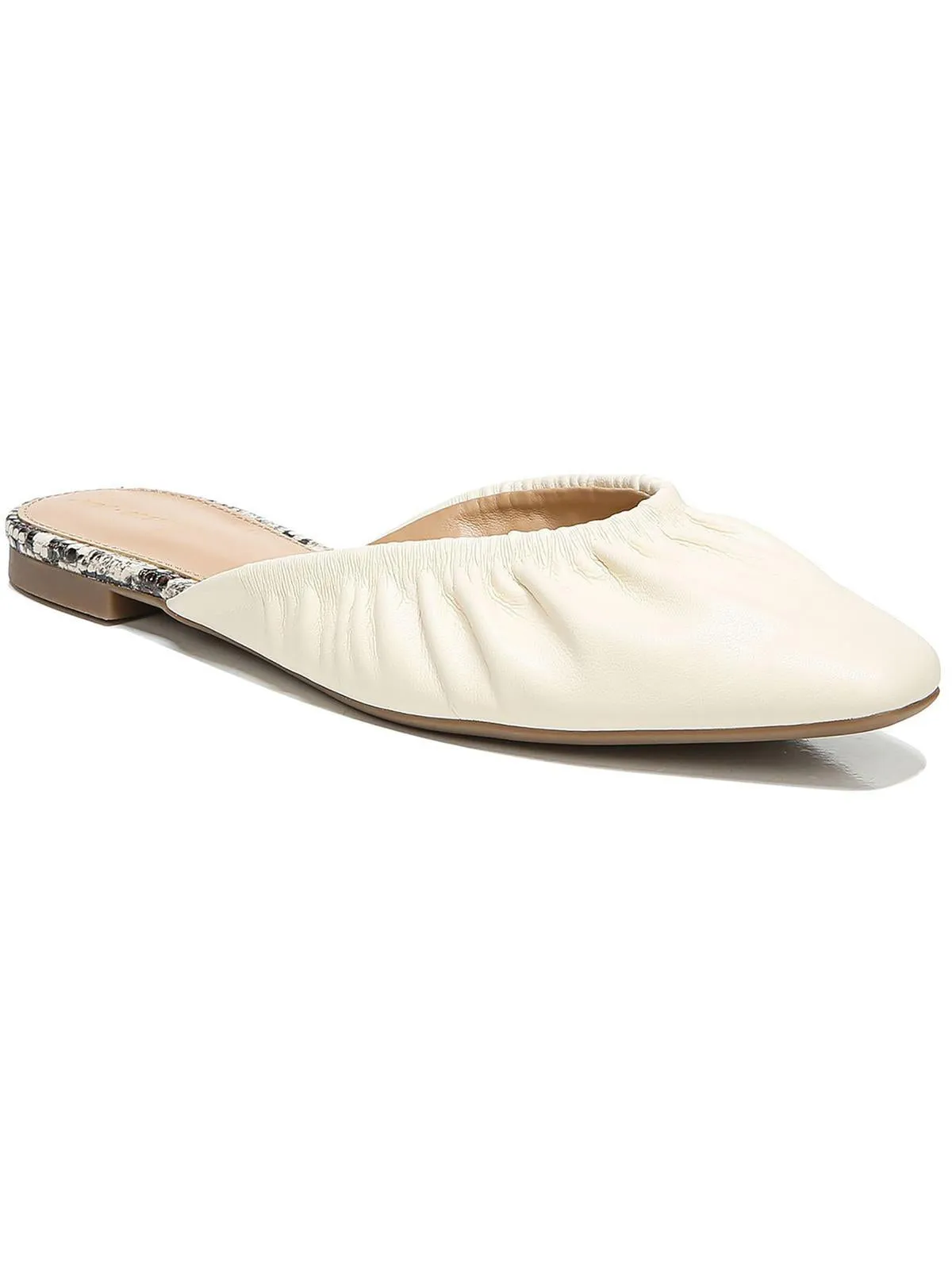 Odena Womens Faux Leather Square Toe Mules