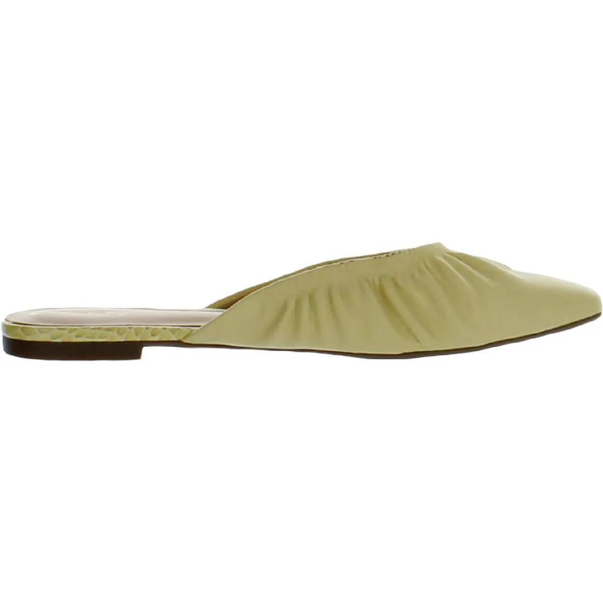 Odena Womens Faux Leather Square Toe Mules