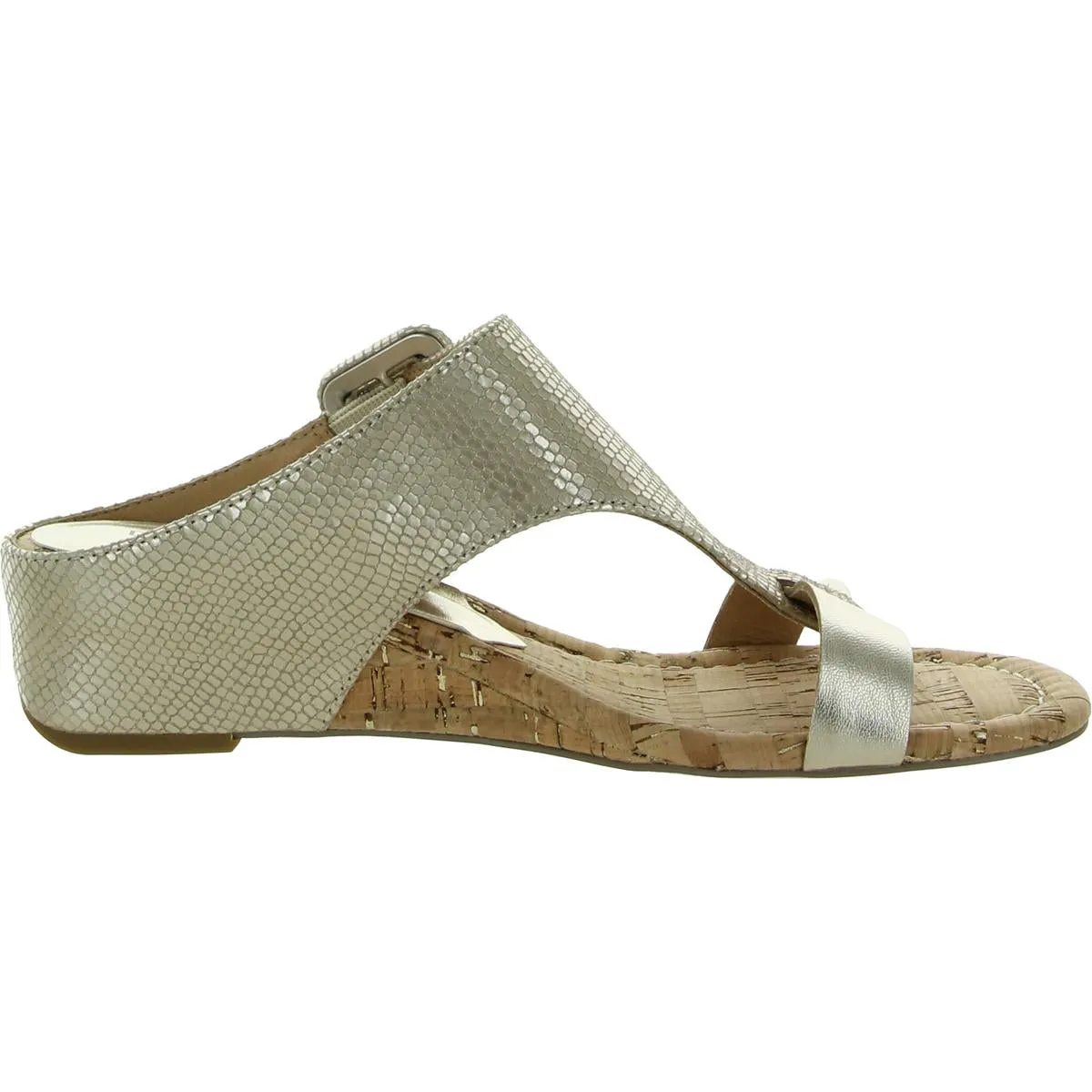 Ofelia Womens Adjustable Cork Wedge Sandals