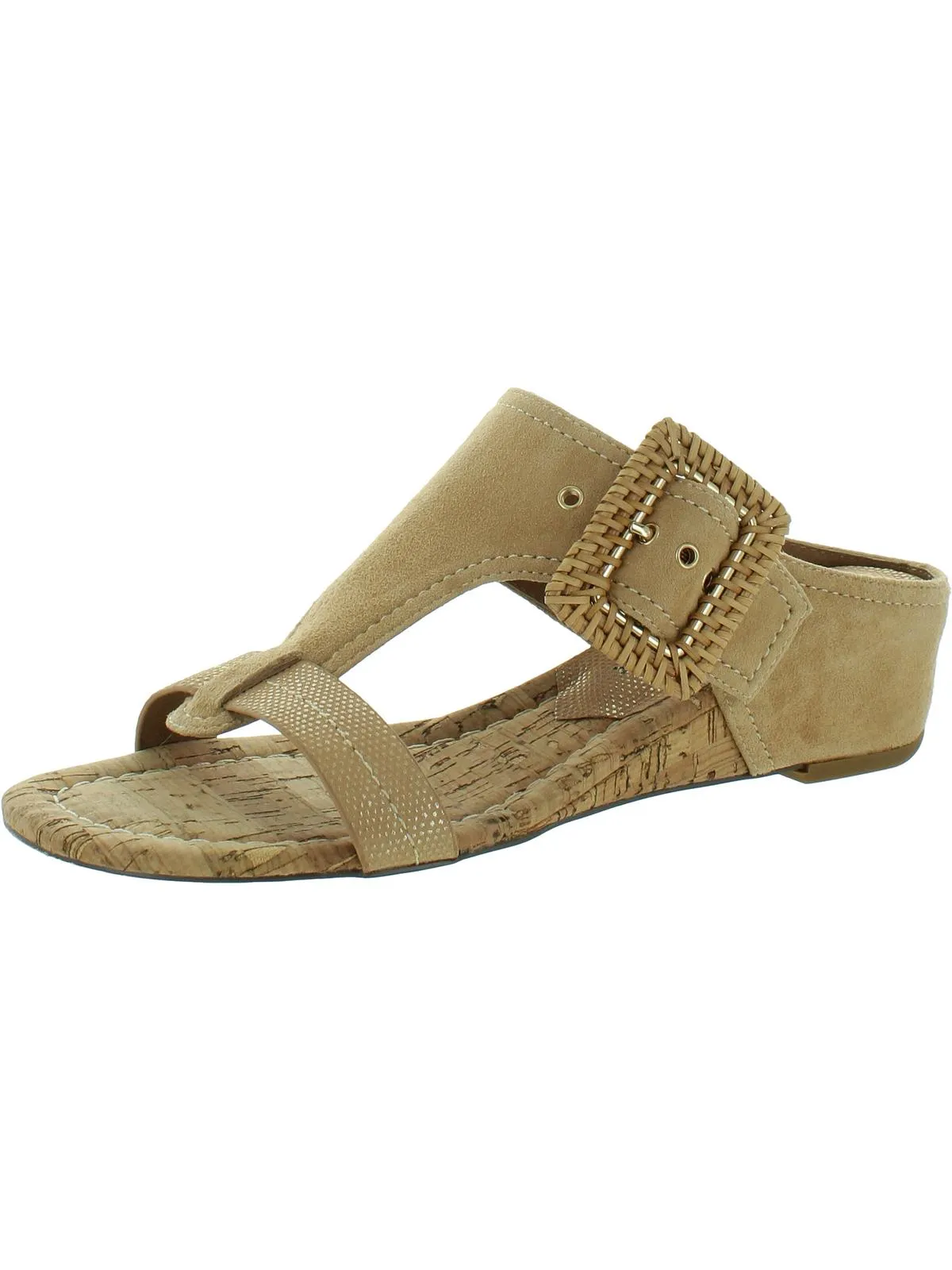 Ofelia Womens Adjustable Cork Wedge Sandals