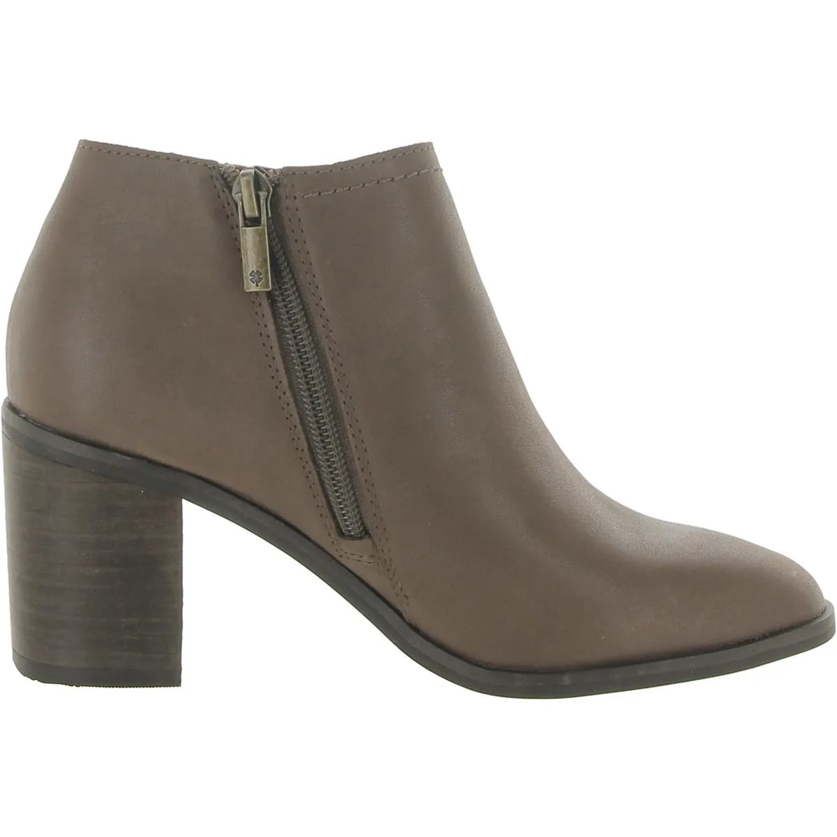 Panally Womens Leather Block Heel Mules