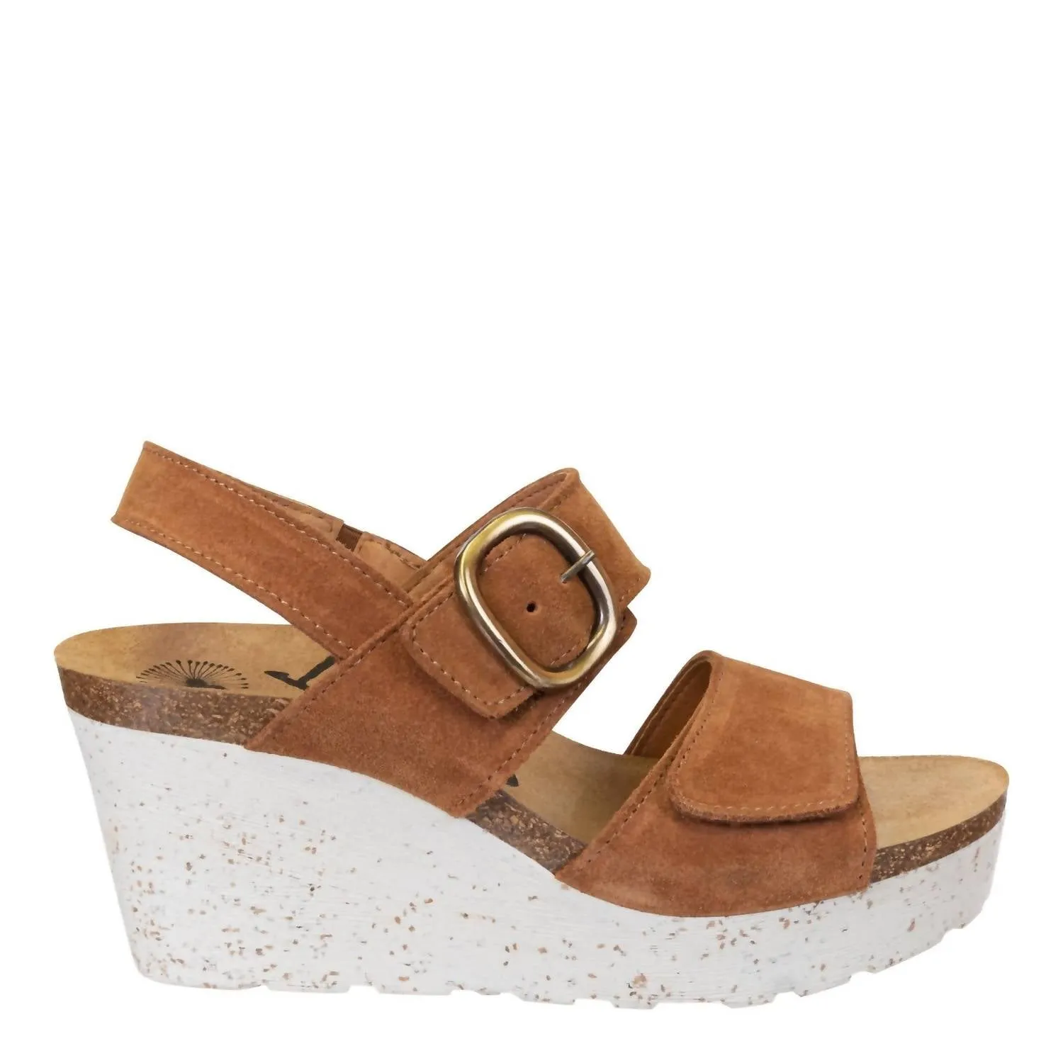 Peasant Wedge Sandal In Camel