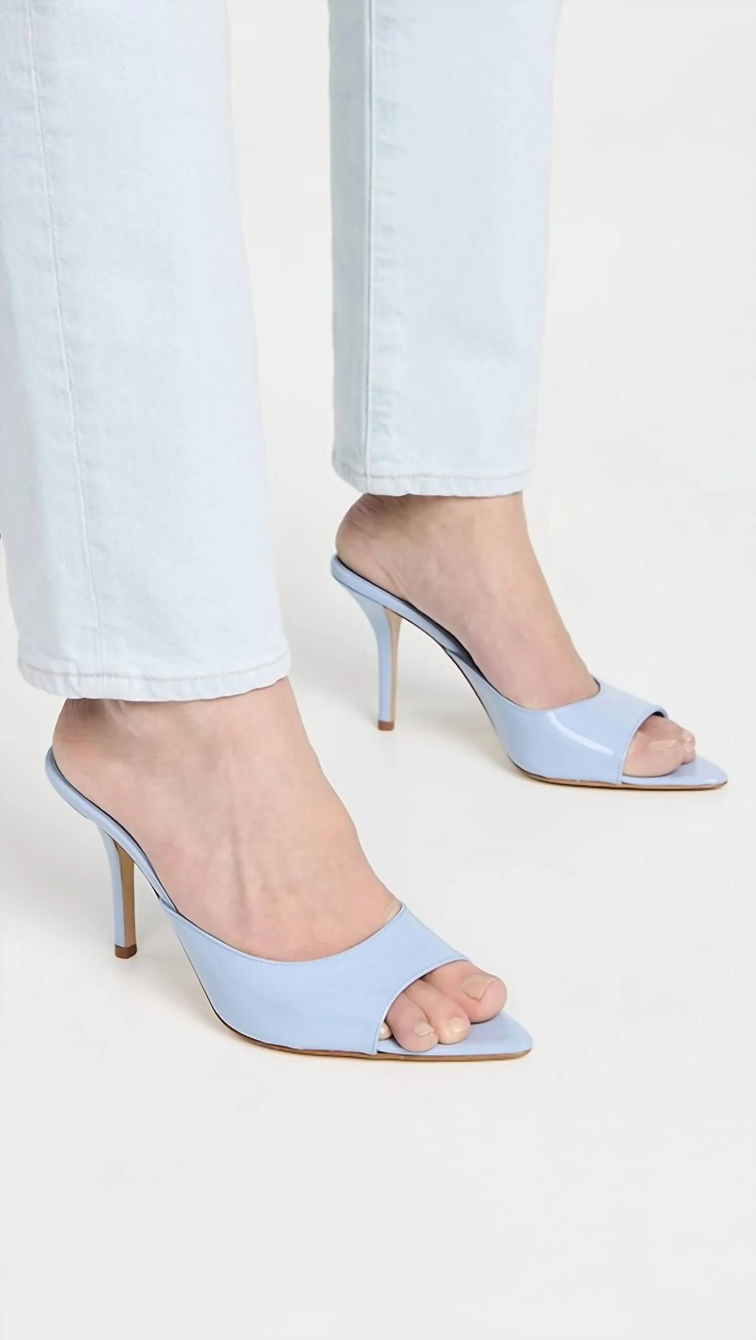 Perni 04 Patent Sandal In Ice Blue