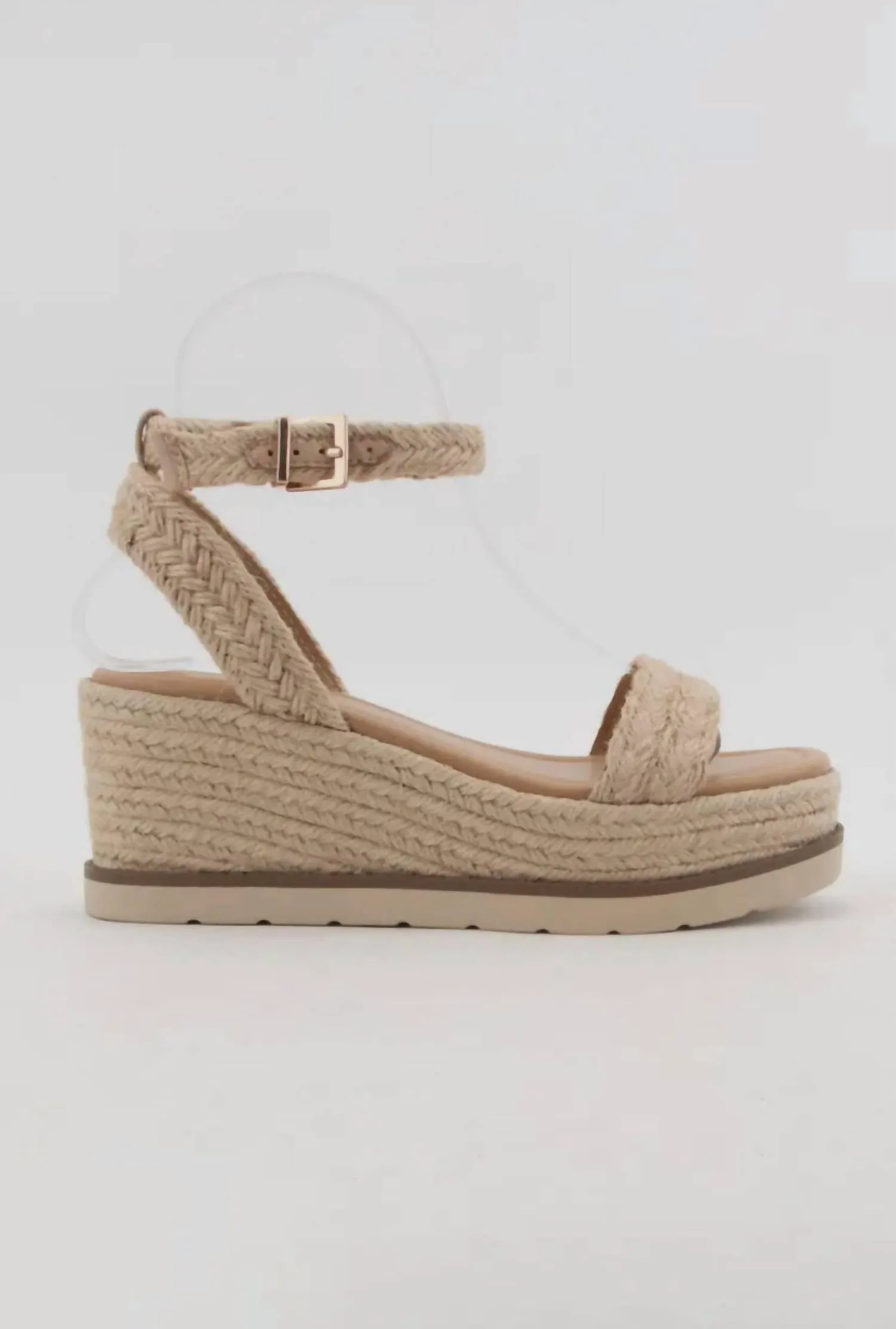 Platform Jute Espadrille Wedge In Natural