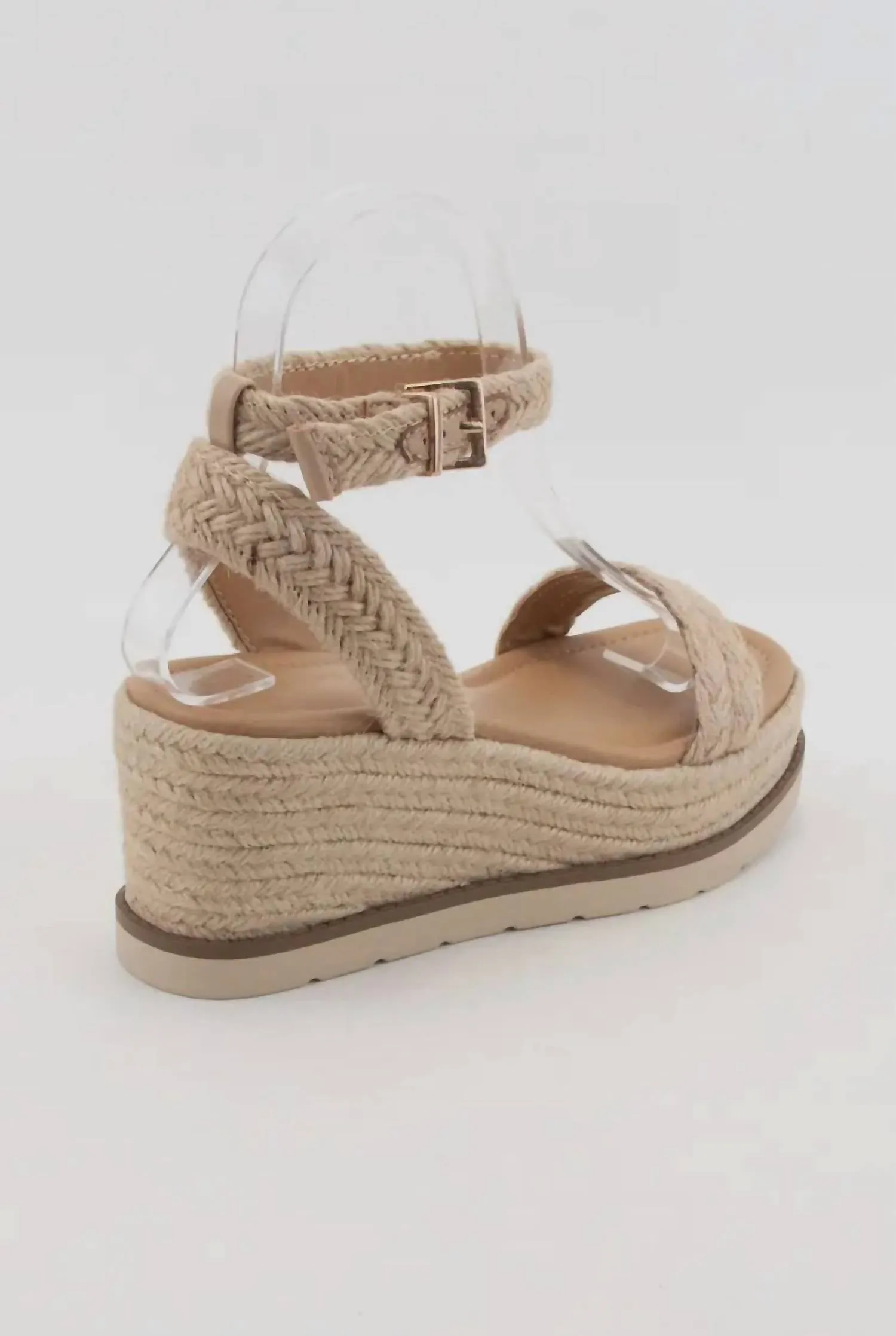 Platform Jute Espadrille Wedge In Natural
