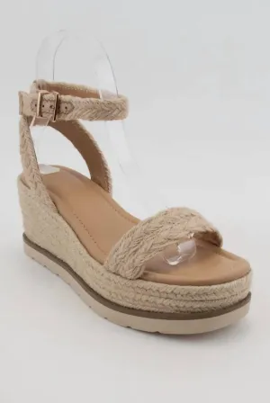 Platform Jute Espadrille Wedge In Natural