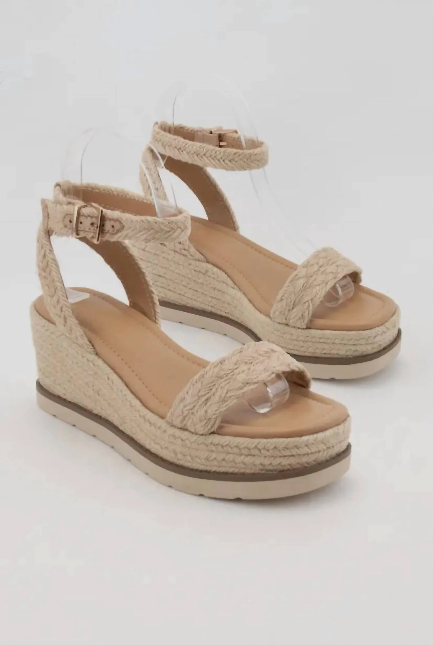 Platform Jute Espadrille Wedge In Natural
