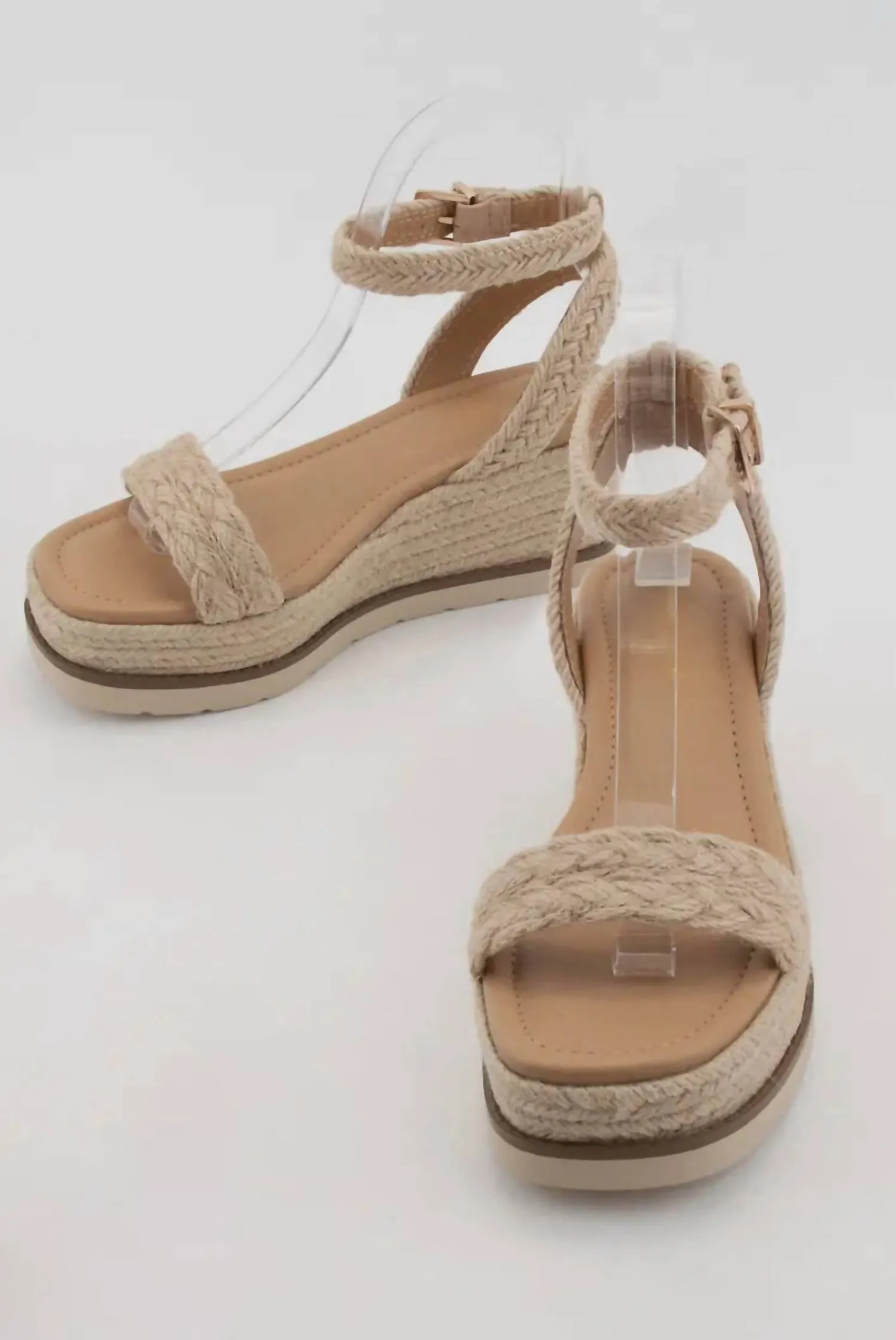 Platform Jute Espadrille Wedge In Natural