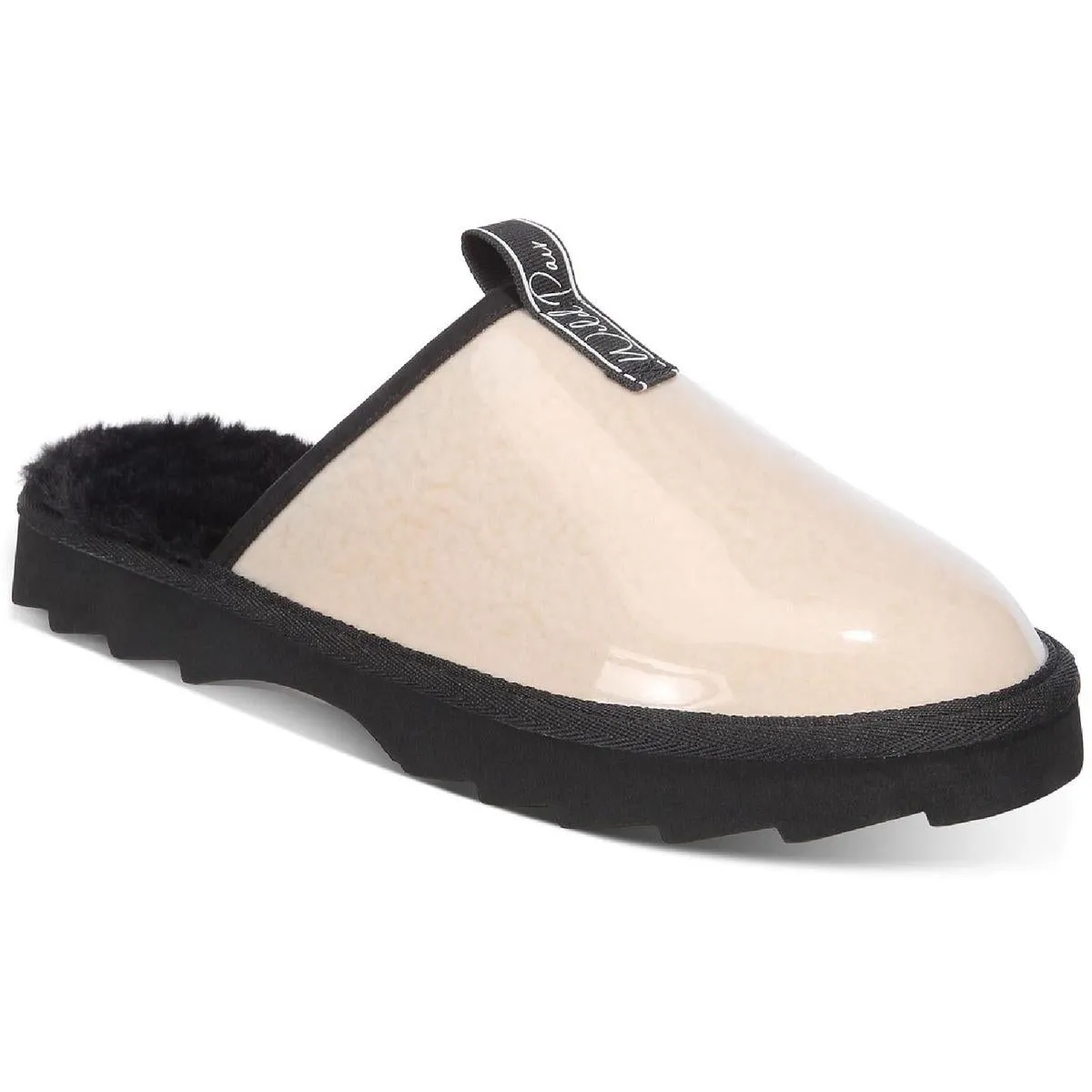 Portiaa Womens Faux Fur Slip On Slide Slippers