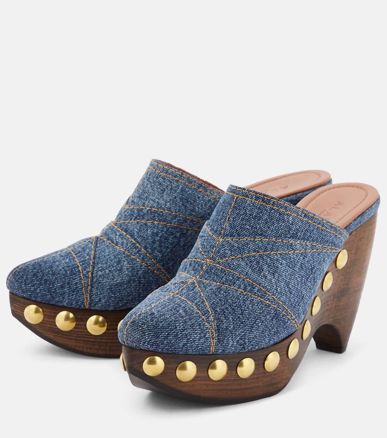 Preloved Women's Le Sabot Denim Mules In Blue