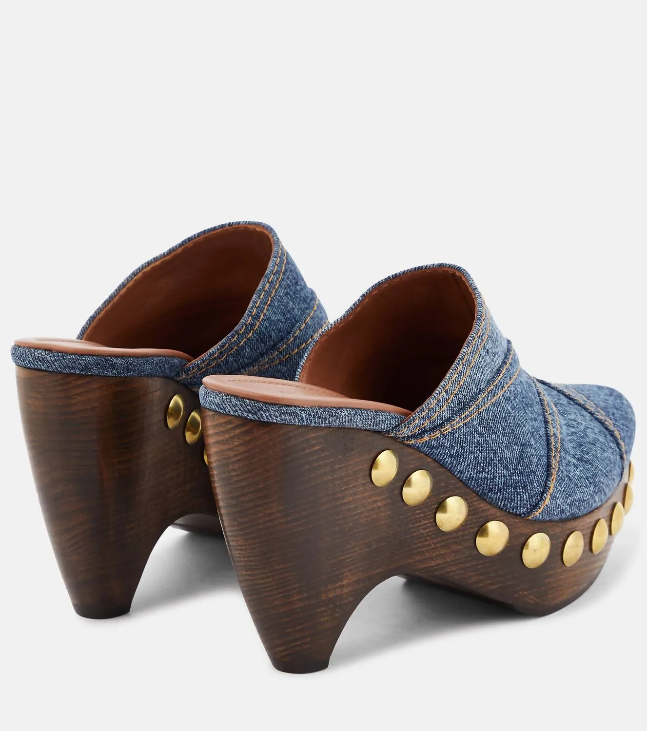 Preloved Women's Le Sabot Denim Mules In Blue