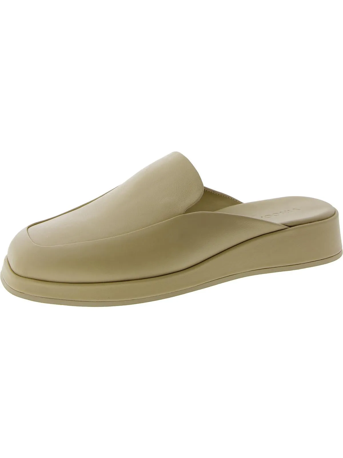 Raquel Womens Leather Square Toe Mules