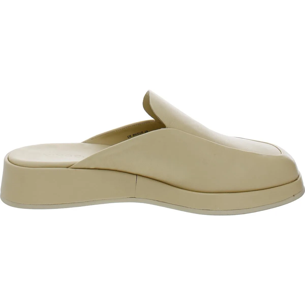 Raquel Womens Leather Square Toe Mules