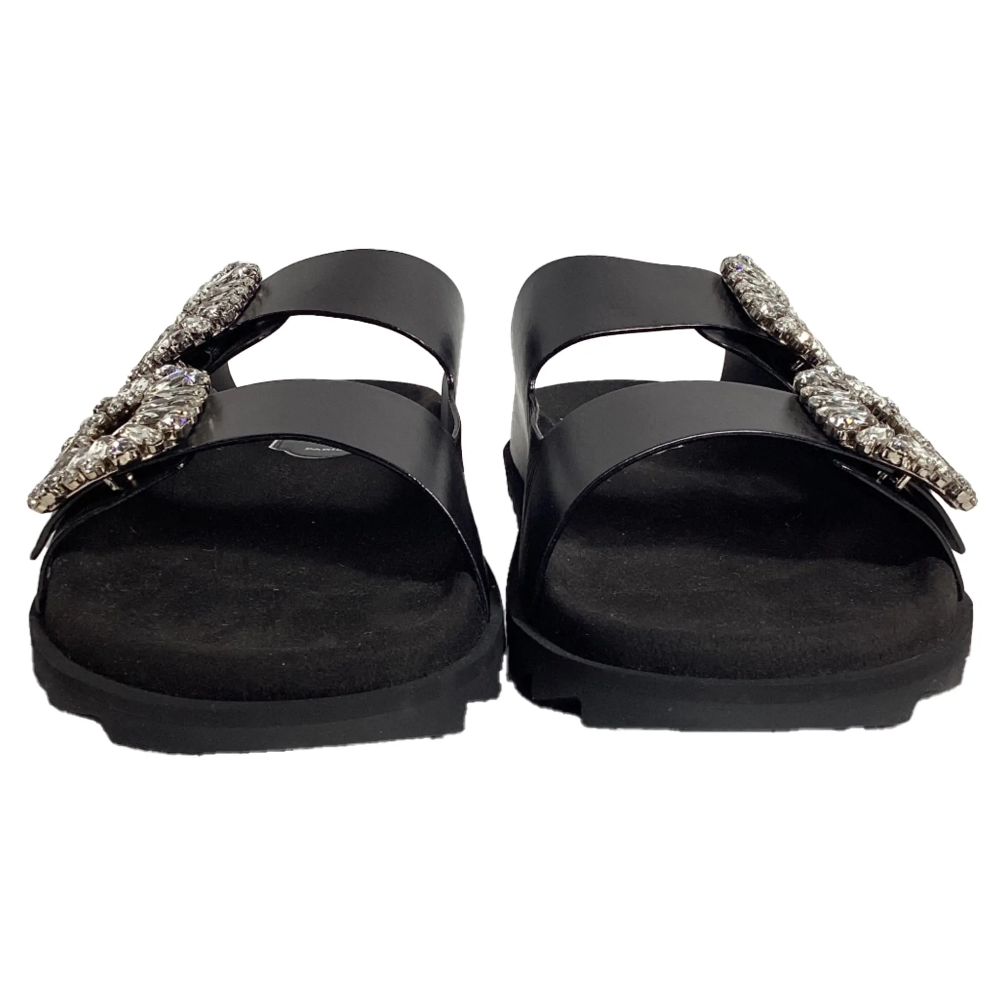 Roger Vivier Slidy Viv' Mules in Black Leather