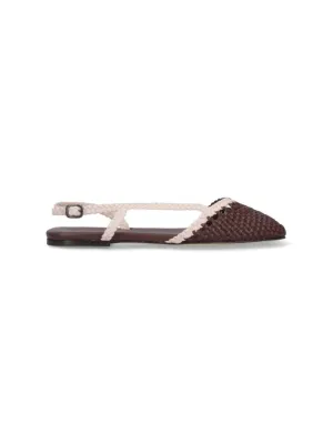 Rondaia" Slingback Mules  Brown
