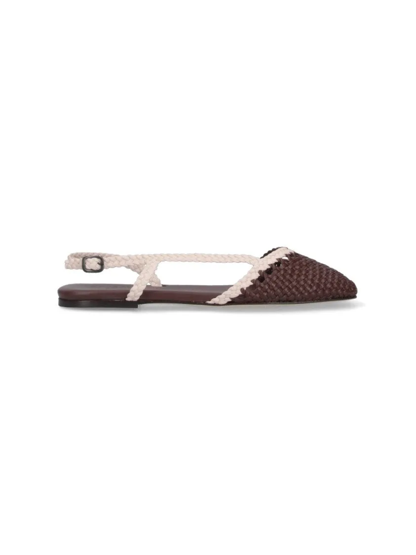 Rondaia" Slingback Mules  Brown